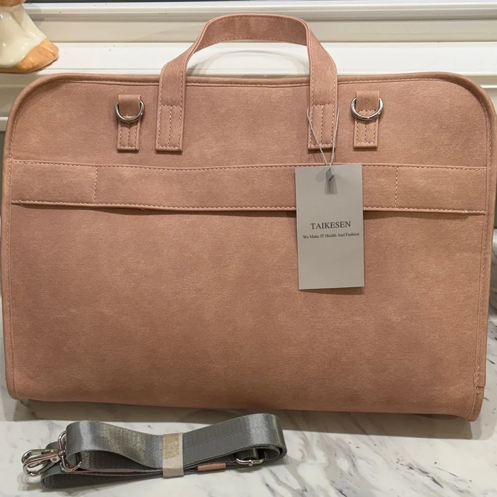 Taikesen light pink laptop bag with shoulder strap brand new with tags